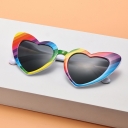 Love heart sunglasses sun protection peach heart glasses glitter crystal sunglasses SUNGLASSES