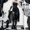 Gothic dark wasteland style irregular lace skirt 2025 new fashion all-match skirt for women