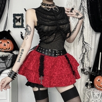 Autumn 2024 new style hip skirt Halloween temperament sexy weird puffy pumpkin pants skirt for women