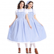 Halloween costumes fairy tale stage play The Adventures of Oz adult blue plaid farm clothes