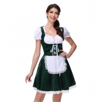 New German Munich Oktoberfest Maid Costume Beer Costume Dress Stage Performance