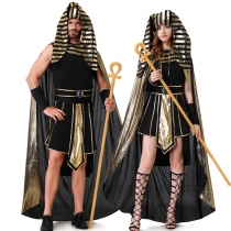 Halloween adult couple Cleopatra goddess Pharaoh masquerade party cosplay Egyptian costume