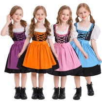 Halloween costumes cute children's beer festival skirts multi-color campus activities girls costumes