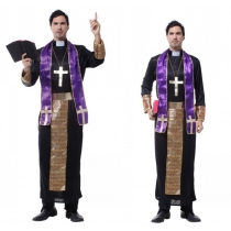 Halloween cosplay costumes, masquerade costumes, adult priest costumes