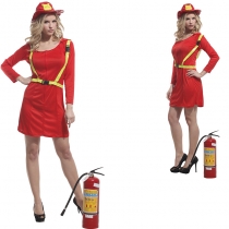 Halloween Cosplay Costumes Women's Fire Suit Adult Firefighter Costume Cosplay Costume