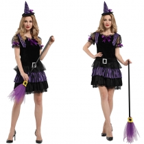 Halloween Cosplay Costume Adult Stage Performance Clothes Female Witch Costume Cos Witch Skirt