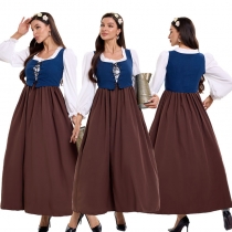 2025 new European court dress medieval retro clothing farm colonial period