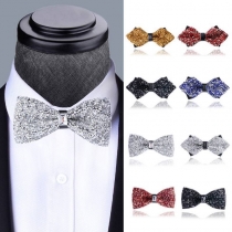 Sharp angle flat angle bow tie men's wedding groom shirt brother group British 3D crystal fashion wine red