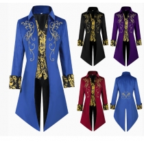 New European and American men's medieval retro clothing men's mid-length punk retro tuxedo men