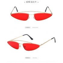 New European and American concave retro ultra-small frame triangle glasses sunglasses Internet celebrity same cat-eye sunglasses