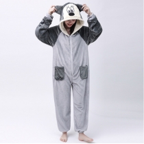 Flannel cartoon animal one-piece pajamas Mickey