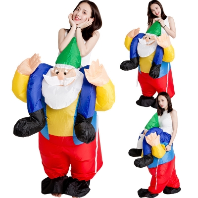 Christmas funny cartoon doll clothing Santa Claus Santa Magic Pants Santa Claus Grandpa Flame clothes