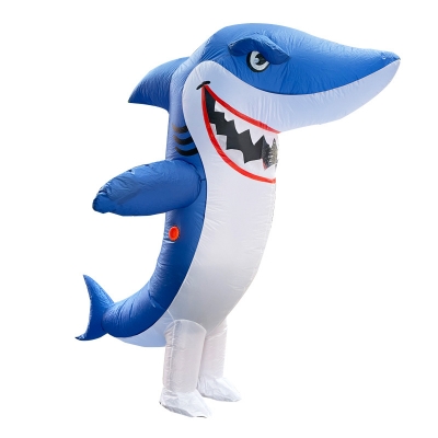 Cool shark inflatable suit cartoon cute new atmosphere props big mouth shark inflatable suit adult