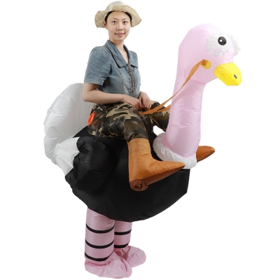 Festival Internet celebrity sand sculpture funny cute party atmosphere props riding big eye ostrich inflatable suit adult