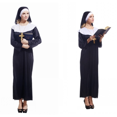 Halloween Cosplay Costumes Adult Masquerade Costumes Christmas Priest Costumes Nun