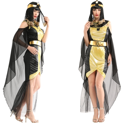 Halloween cosplay costume adult Egyptian Pharaoh Queen Arabian princess dress