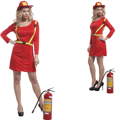 Halloween Cosplay Costumes Women's Fire Suit Adult Firefighter Costume Cosplay Costume