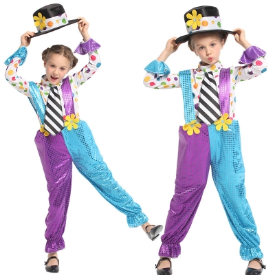 Halloween cosplay costumes for men, children's clown costumes, masquerade clown costumes