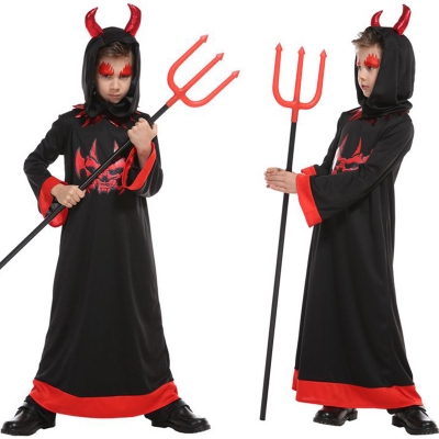 Halloween children's costumes, male death robes, horror evil vampire magic robes, performance costumes