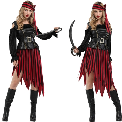 Halloween Cosplay Costume Adult Women's Pirate Costume Stage Performance Costume Pirate Princess Dress