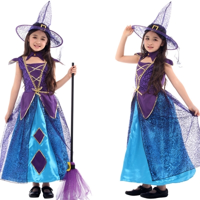 Halloween cosplay costumes for girls Children's masquerade costumes Witch princess dress