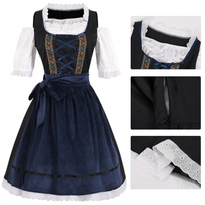 Dark beer festival costume adult female German Ding Dong clothing wine girl dress Bavaria traditional ethnic clothing