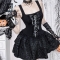 Autumn 2024 new Halloween dark style temperament square neck sexy strappy vest dress for women