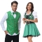 Couple maid outfit Oktoberfest green dress beer suit suit bar suit