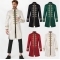 New Halloween Men's Coat Solid Color Fashion Steampunk Retro Stand Collar Uniform Performance
