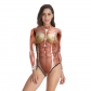 2019 new realistic human body structure tissue printing ladies long-sleeved swimsuit