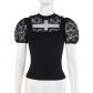 2024 new women's clothing European and American style dark street gothic cross short-sleeved tops for women