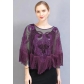 Loose large -size fringed jelly jacket shawl sequin mesh small jacket mesh sequin cape see -through small outer