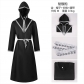 2023 Europe and the United States medieval Halloween coat retro black skeleton robe cape cape daily clothing