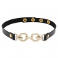 Punk personality gold ring collar leather necklace creative simple sexy collar PU leather Choker necklace