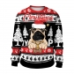 2024 Autumn New Christmas Round Neck Sweater Christmas Snowflake Character Digital Printing Clothing