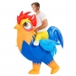 Halloween holiday party funny props stage performance colorful rooster inflatable suit adult