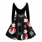 Christmas themed print dress family atmosphere party event costume