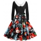 Christmas themed print dress family atmosphere party event costume