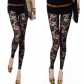 New spring and summer styles European and American fashion rose mesh leggings Sexy transparent lace nine-point skinny pants