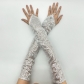 Long Fingerless Sequined Reflective Gloves Halloween Gloves Cosplay Stage Performance Gloves Nightclub Gloves