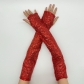 Long Fingerless Sequined Reflective Gloves Halloween Gloves Cosplay Stage Performance Gloves Nightclub Gloves