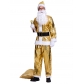 2024 Old Man Golden Christmas Costume Christmas Clothes Adult Men's Performance Party Suit Performance