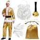 2024 Old Man Golden Christmas Costume Christmas Clothes Adult Men's Performance Party Suit Performance