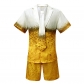 2024 new European and American yellow gradient long-sleeved beer suit dress cos men's suit shorts trousers