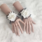 Lolita hand sleeve lace lace wrist flower hand decoration sweet girl hand sleeve flower bracelet dress cuff