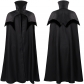 Long stand-up collar buttoned cloak medieval European and American Christmas Halloween stage performance costume