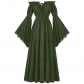 New Off-the-shoulder Ruffled Long Sleeve Renaissance Floor-length Dress