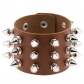 European and American Harajuku punk style non-mainstream exaggerated leather bracelet tapered tip rivet three-row leather bracelet bracelet