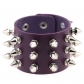 European and American Harajuku punk style non-mainstream exaggerated leather bracelet tapered tip rivet three-row leather bracelet bracelet