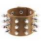 European and American Harajuku punk style non-mainstream exaggerated leather bracelet tapered tip rivet three-row leather bracelet bracelet